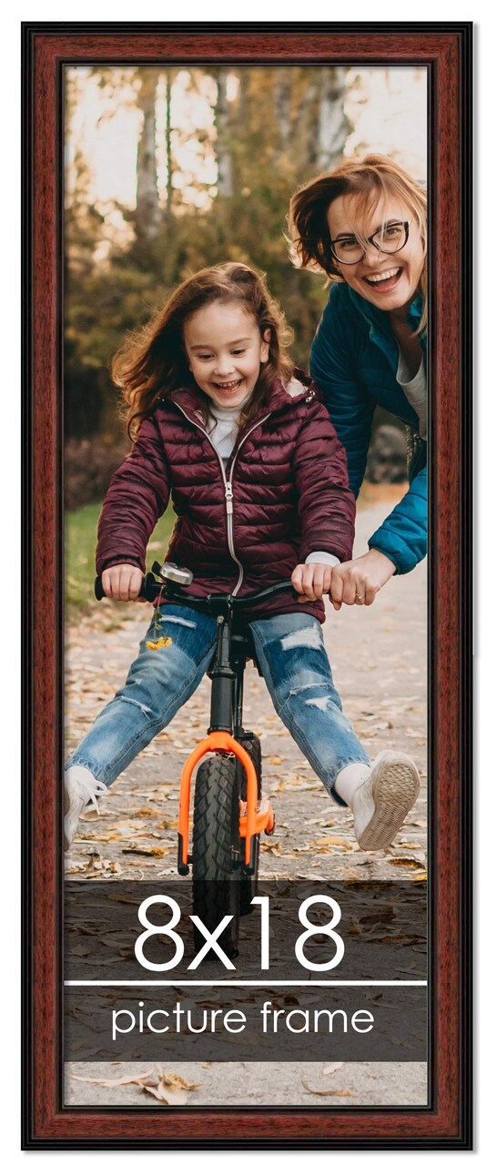 Panoramic Decor Brown Picture Frame - UV Acrylic, Foam Board Backing, Hanging Hardware